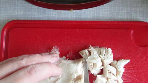 оливье с кисло-сладкими яблоками