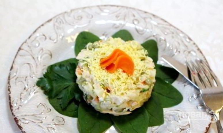 Рецепт оливье с курицей классический