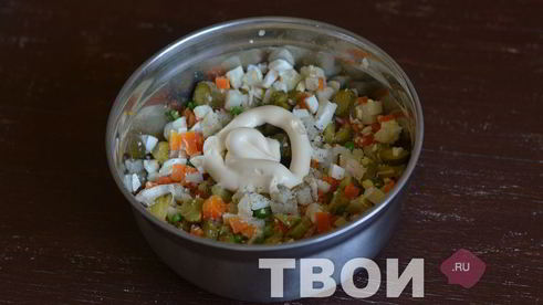 оливье с курицей