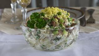 Оливье с языком