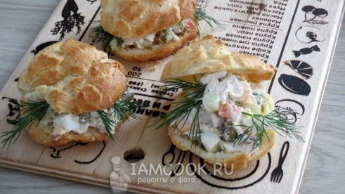 профитроли с оливье