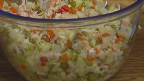 салат оливье с домашним майонезом