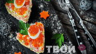 Салат оливье с колбасой