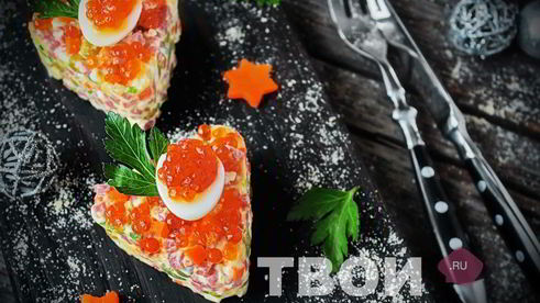 салат оливье с колбасой