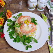 Салаты с кальмарами