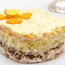 Салаты с шампиньонами