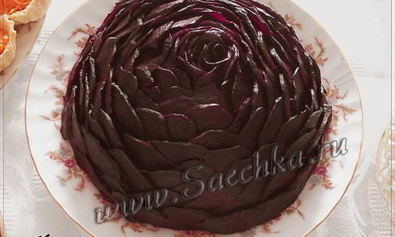 Рецепт салата черная роза