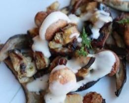 Салат из баклажан с соевым соусом и имбирем