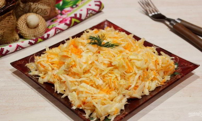 Рецепт салата из моркови по-деревенски