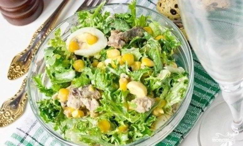 Рецепт салата из сардины в масле