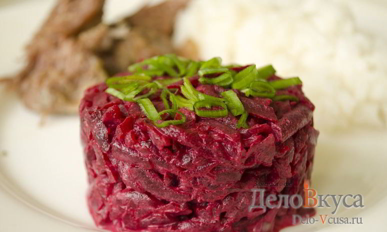 Рецепт салата из вареной свёклы