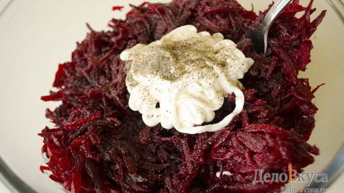 салат из вареной свёклы