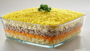 Мимоза с сыром