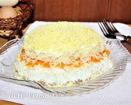 Салат Мимоза с сардиной