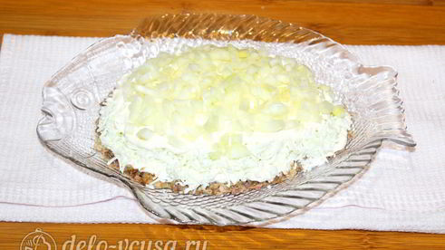 салат мимоза с сардиной