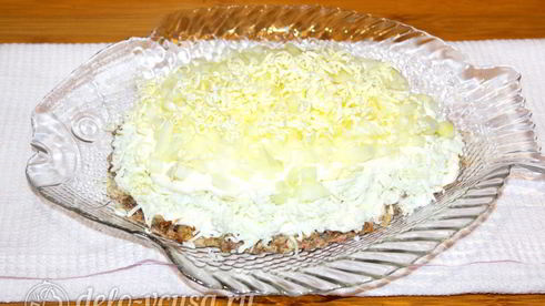 салат мимоза с сардиной