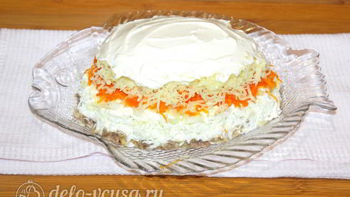 салат мимоза с сардиной