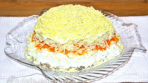 салат мимоза с сардиной