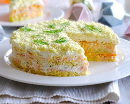 Салат рыбный Мимоза