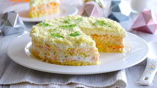 Салат рыбный Мимоза