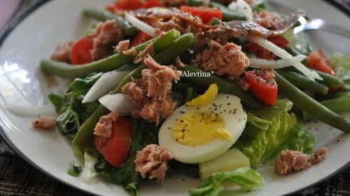 салат нисуаз с зеленой фасолью