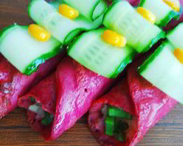 Блинчики свекольные Селедка под шубой