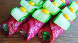 Блинчики свекольные Селедка под шубой