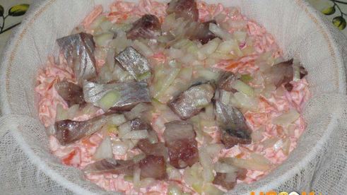 диетическая селедка под шубой