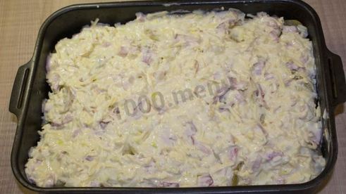 картошка под шубой в духовке