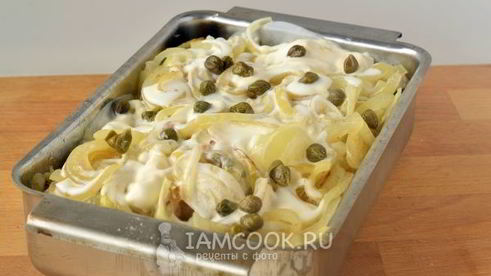 хек под шубой с каперсами