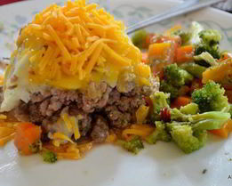 Мясной хлеб под шубой