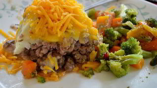 Мясной хлеб под шубой