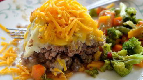 мясной хлеб под шубой