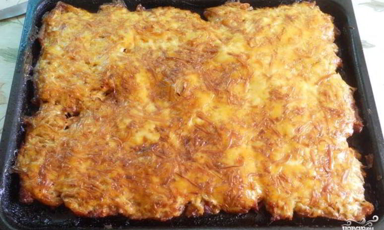 Рецепт мяса под шубой в духовке