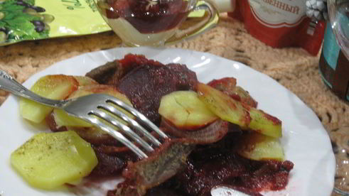 мясо под шубой зимняя клюква