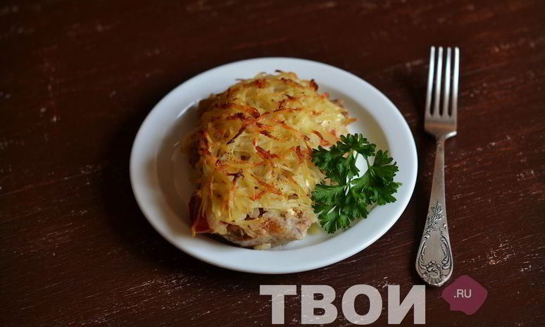 Рецепт мяса под шубой