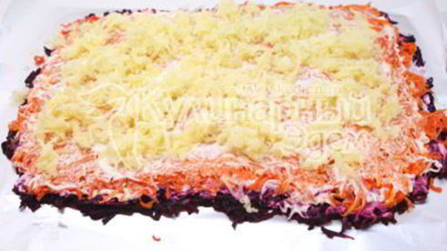 салат-рулет селедка под шубой