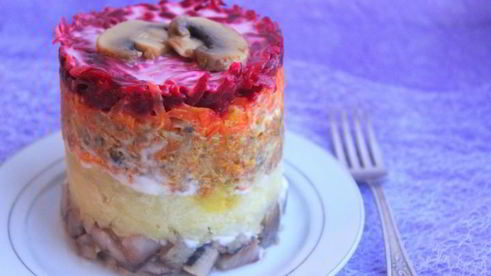 салат сельдь под шубой