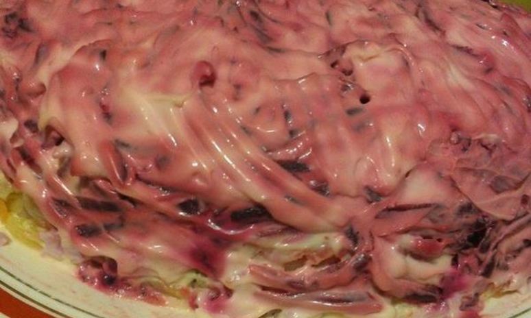 Рецепт салата скумбрии пода шубоя