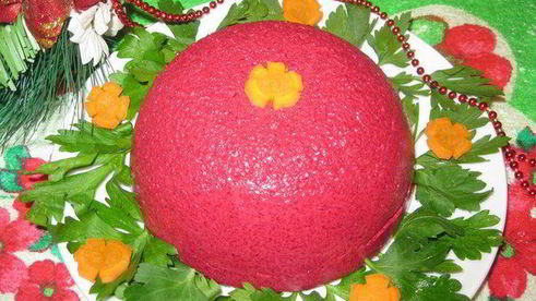 салат-суфле селедка под шубой