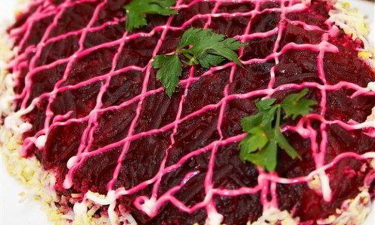 Рецепт сельди под шубой с орехами