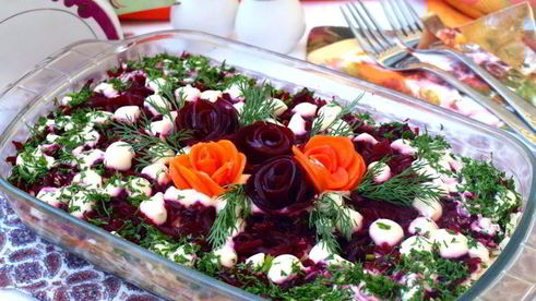 сельдь под шубой с яблоком