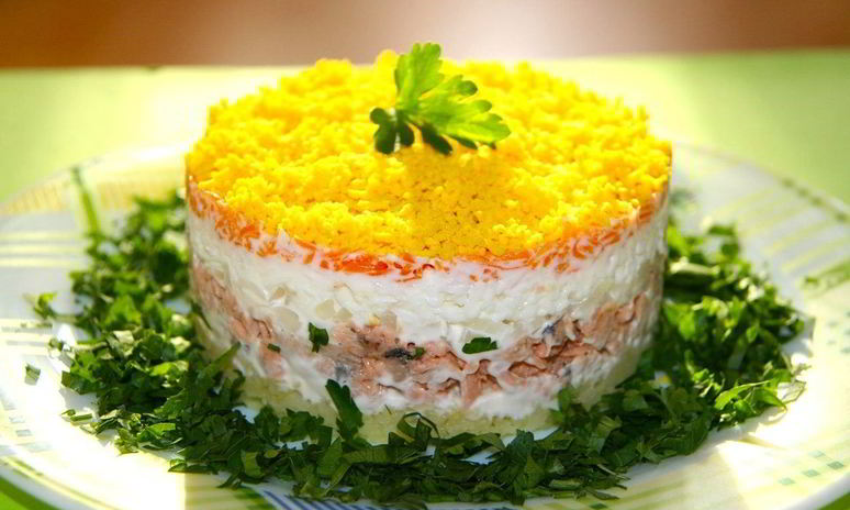 Рецепт селедки под шубой без свеклы