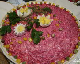 Селедка под шубой с яблоками