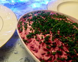 Селедка под шубой с яблоком