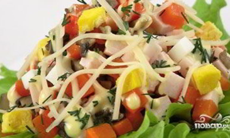 Рецепт салата с грибами вешенками