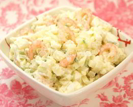 Салат с креветками