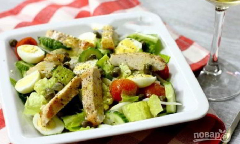Рецепт салата с куриной грудки