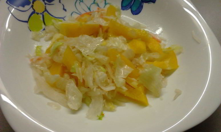 Рецепт салата с квашенной капустой и болгарским перцем