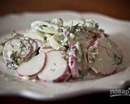 Салат с редиской